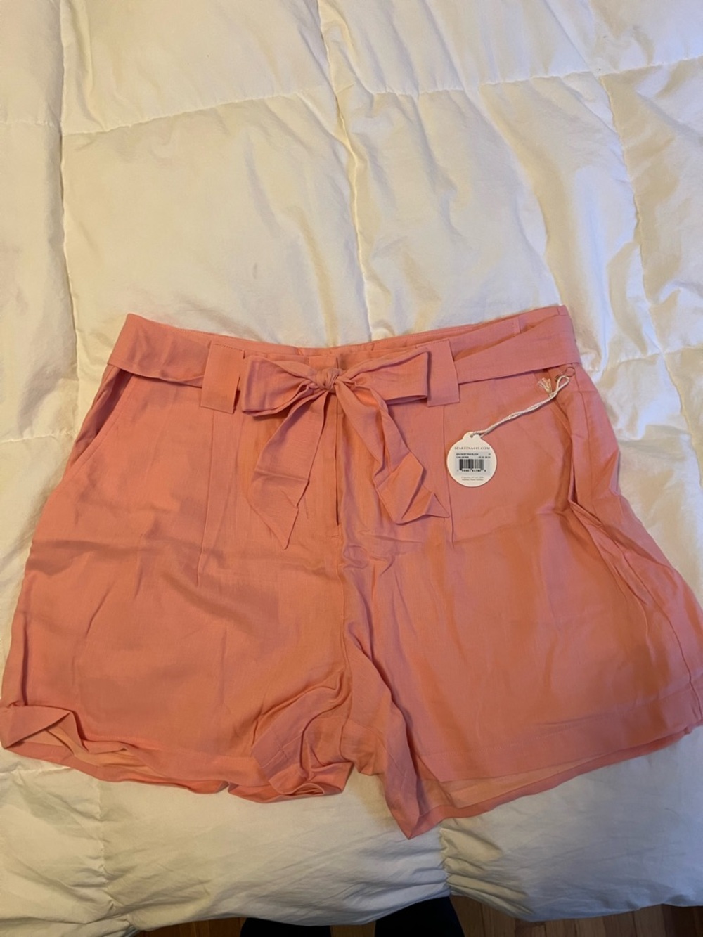 Spartina 449 NWT Daufuskie Island Women’s Aria Pink Bloom Linen/Cotton Shorts